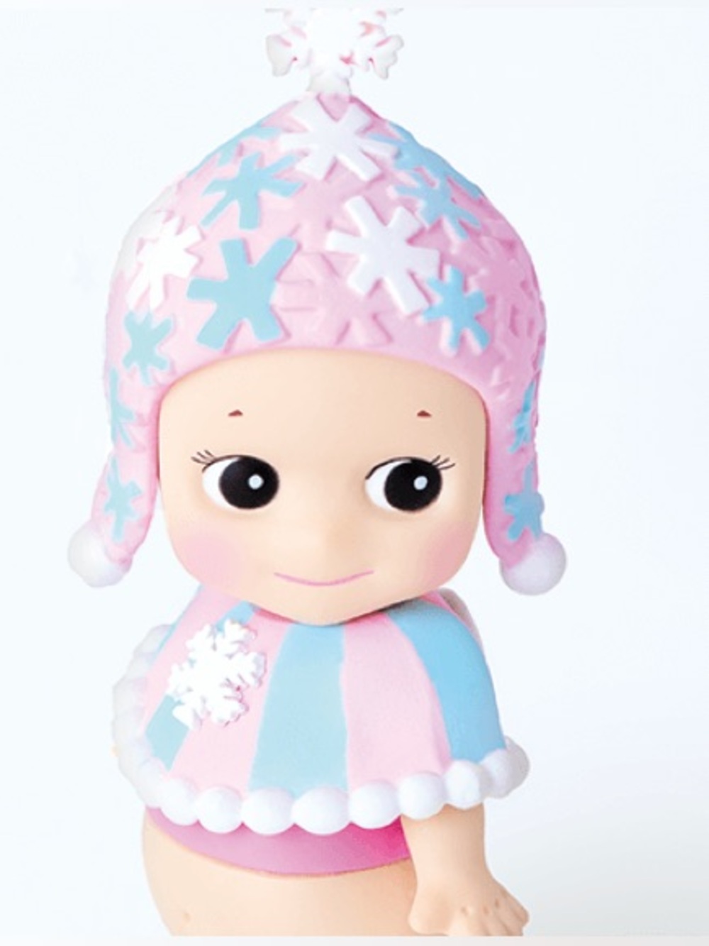 Pink and Blue Snowflake Kids Toy Figurine - Cute Winter Doll